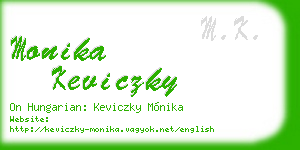 monika keviczky business card